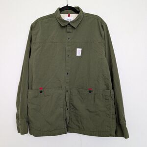 Topo Designs Green Snap Button Field Shirt Jacket Sz L Utility Gorpcore